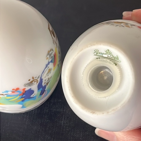 RARE Rosenthal Asimetria Series Porcelain Egg Salt Pepper Shakers Bjorn Wiinblad - Picture 5 of 7